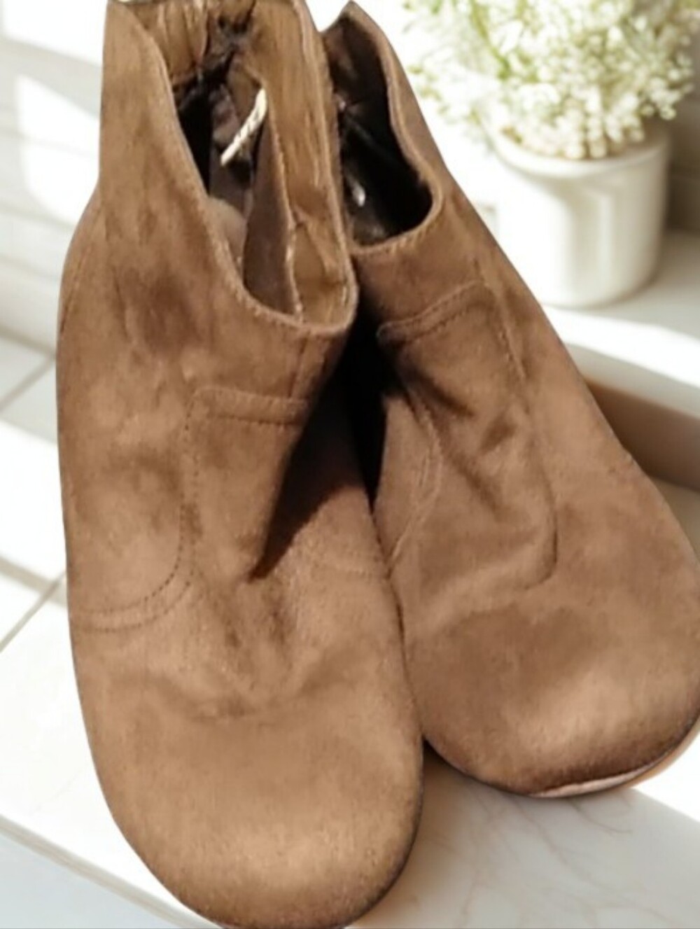Brown Suede Booties size 9